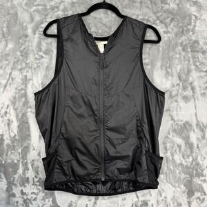 HM Move Mens Black Full Zip Running Cycling Vest Mesh Back Pockets Size Medium